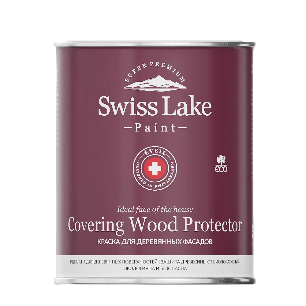 Фасадная краска Swiss Lake Covering Wood Protector база А 2.7 л