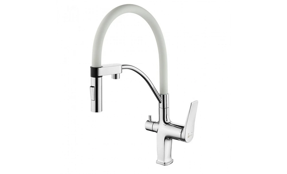 Смеситель для кухни Lemark Comfort LM3074C-White