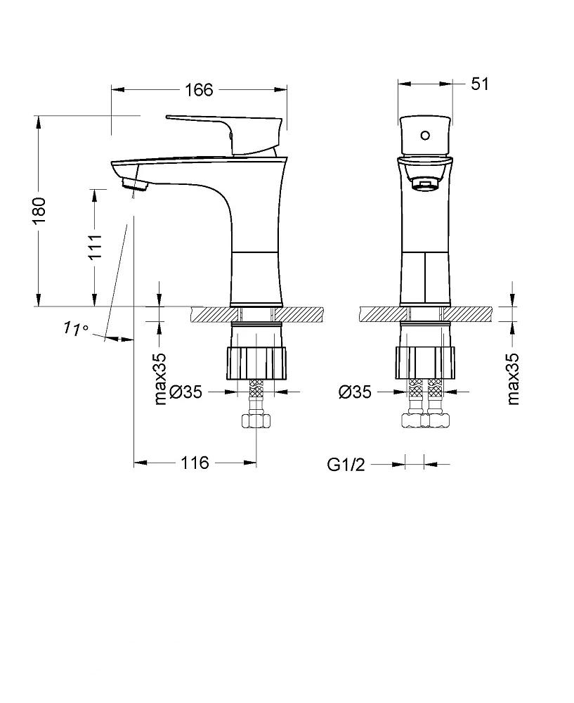 Смеситель для раковины Lemark Nero LM0206C